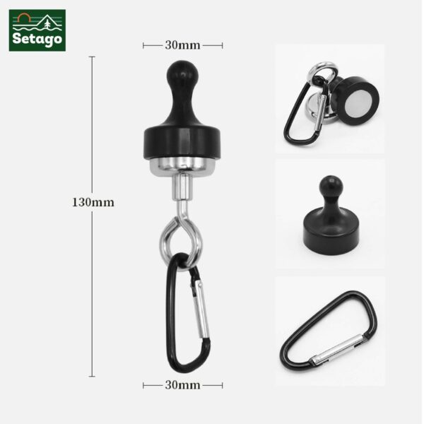 Móc treo nam châm tiện lợi - Dùng để treo đèn, quạt trong lều cực chắc hoặc gắn tường treo đồ đạc tại nhà - Hình ảnh 8