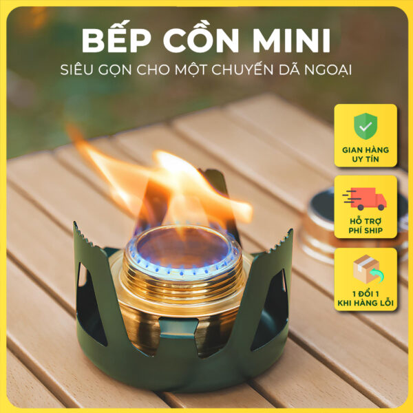 Bếp cồn cắm trại - Loại đẹp, chất liệu xịn, đa dạng màu sắc và cực tiện lợi, nhỏ gọn khi mang đi du lịch, chế biến món ă