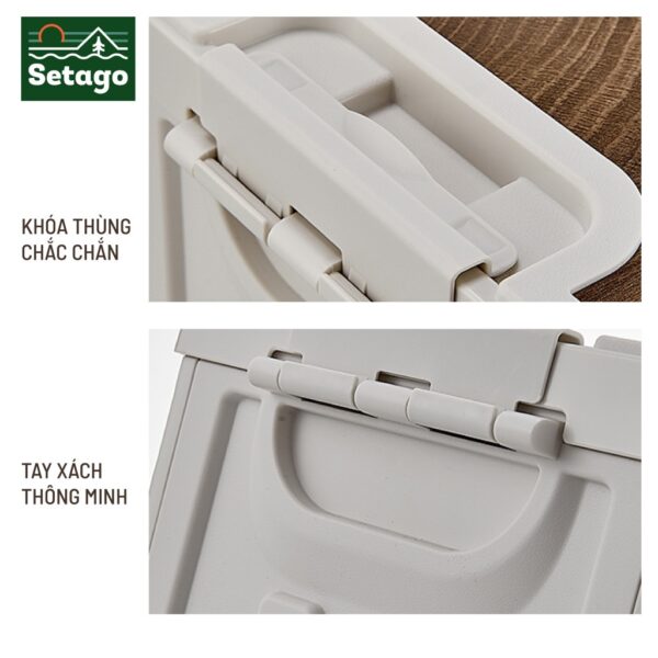 [Đồ du lịch] Boxable - Thùng gấp gọn 60L, 36L cao cấp kèm nắp gỗ, nắp nhôm - Thùng đựng đồ ô tô, phù hợp đi dã ngoại, câu cá, picnic - Hình ảnh 2