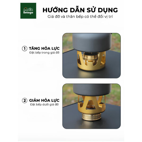 Bếp cồn cắm trại - Loại đẹp, chất liệu xịn, đa dạng màu sắc và cực tiện lợi, nhỏ gọn khi mang đi du lịch, chế biến món ă - Hình ảnh 7