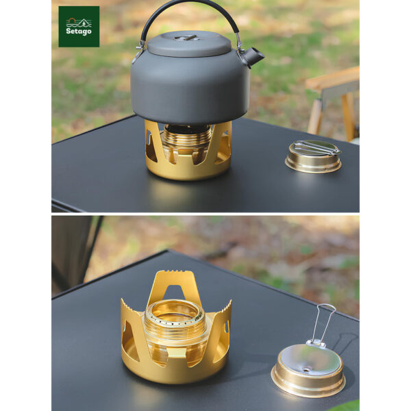 Bếp cồn cắm trại - Loại đẹp, chất liệu xịn, đa dạng màu sắc và cực tiện lợi, nhỏ gọn khi mang đi du lịch, chế biến món ă - Hình ảnh 9