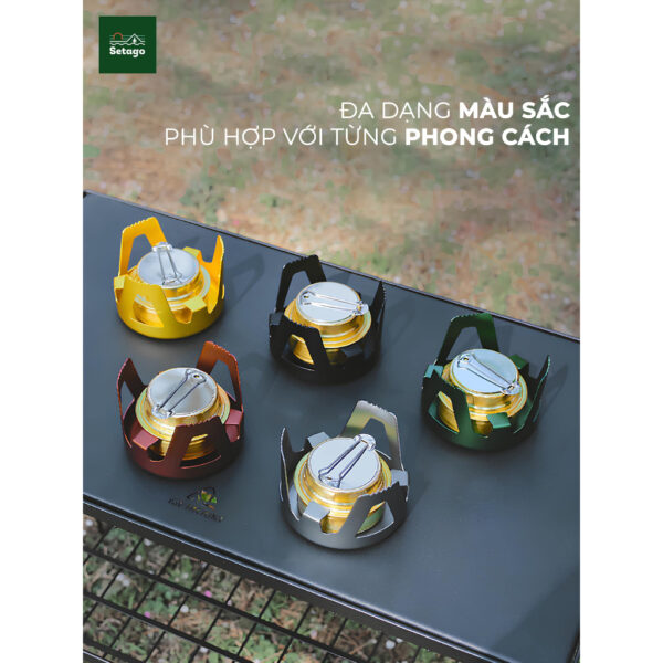 Bếp cồn cắm trại - Loại đẹp, chất liệu xịn, đa dạng màu sắc và cực tiện lợi, nhỏ gọn khi mang đi du lịch, chế biến món ă - Hình ảnh 3